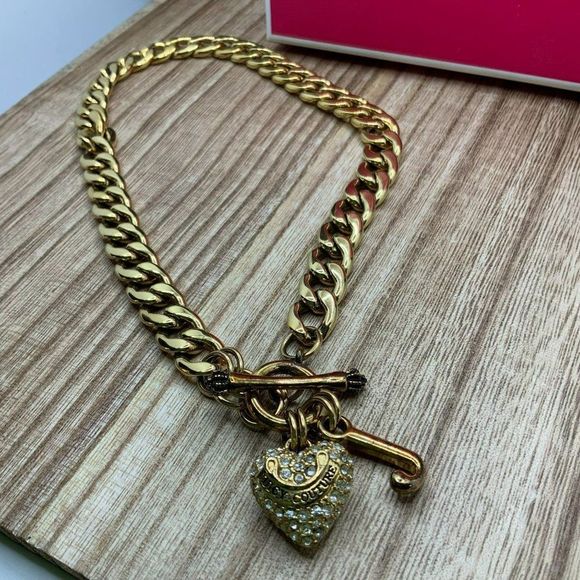 Juicy Couture Jewelry - Juicy Couture NWOT Rhinestone Heart Charm Necklace